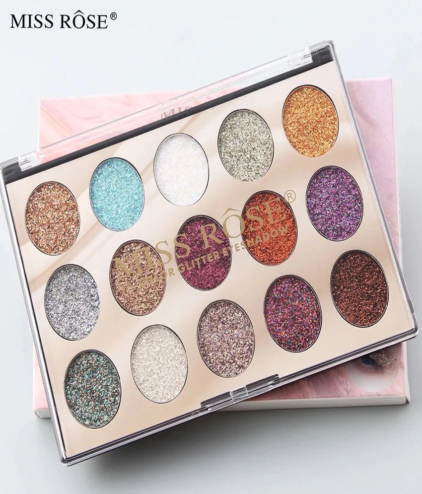 Miss Rose 15 Color Sequin Glitter Palette