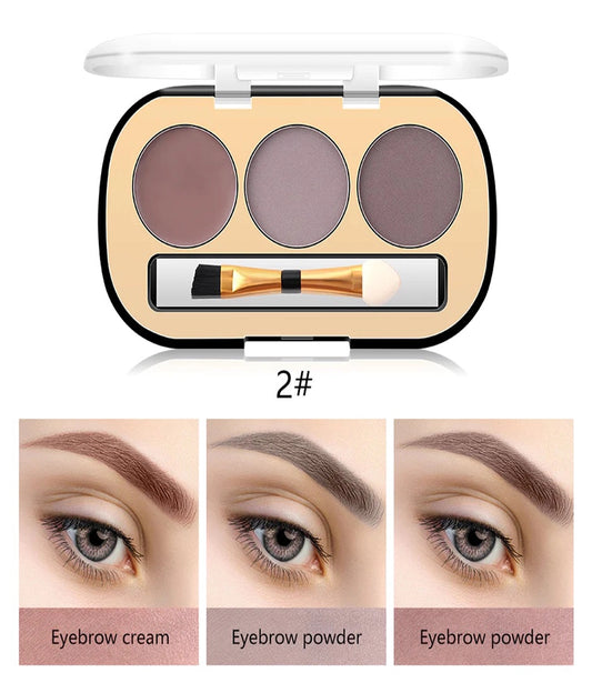 Miss Rose 3 Colors Eyebrow Powder