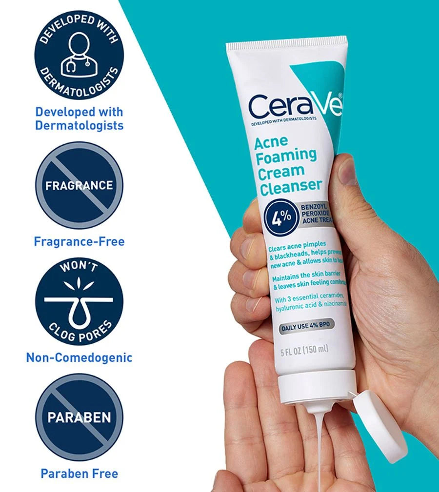CeraVe Acne Foaming Cream Cleanser – 150ml